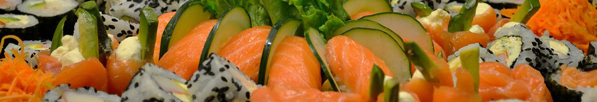 Eating Japanese Sushi at Ninja Steakhouse & Sushi restaurant in Dacula, GA.